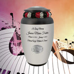 Musical Notes Cremation Urn - Adult Music Memorial - Tribute Wreath™ - Pro Personalization - Burial Vault Option
