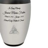 Celtic Trinity Medallion Adult Urn - Tribute Wreath™ - Pro Personalization - Burial Vault Option