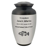 Bass Catching Fishing Adult Cremation Urn - Tribute Wreath™ - Pro Personalization - Burial Vault Option