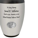 River Fishing Adult Cremation Urn - Fishing Memorial - Tribute Wreath™ - Pro Diamond Engraving