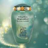 I Love You To The Moon And Back Medium or Adult Cremation Urn - Tribute Wreath™ - Pro Personalization - Burial Vault Option