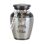 Land Turtle Pewter Keepsake Urn - Love Charms™ Option