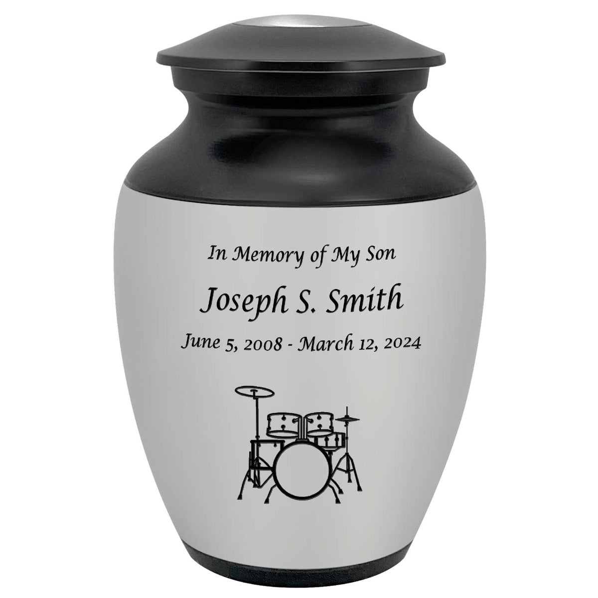 Drum Set Child Urn - Free Engraving - Tribute Wreath Option™