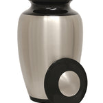 Pewter Medallion Companion Urns 