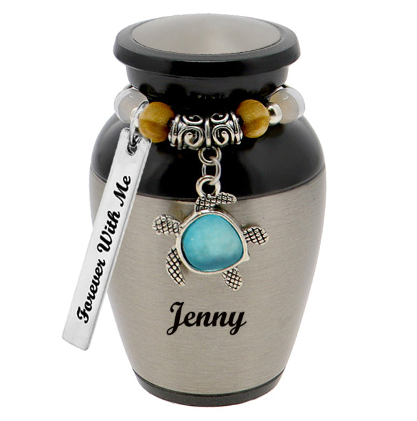 Sea Turtle Pewter Keepsake Urn - Love Charms® Option