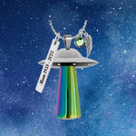 UFO Lights Cremation Ashes Jewelry Urn - Love Charms® Option