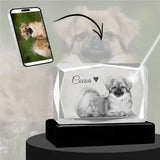 3D Crystal Large Ultra Faceted Landscape Photo - Engraving & Light Base Options