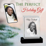 3D Crystal Large Ultra Rectangle Portrait Photo - Engraving & Light Base Options