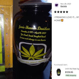 Until We Meet Again Marijuana Medium or Adult Urn - Tribute Wreath™ - Pro Personalization - Burial Vault Option