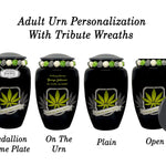 Until We Meet Again Marijuana Medium or Adult Urn - Tribute Wreath™ - Pro Personalization - Burial Vault Option