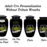 Until We Meet Again Marijuana Medium or Adult Urn - Tribute Wreath™ - Pro Personalization - Burial Vault Option
