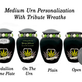 Until We Meet Again Marijuana Medium or Adult Urn - Tribute Wreath™ - Pro Personalization - Burial Vault Option