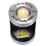 Until We Meet Again Marijuana Candle Cremation Urn - Engraving Available - LED Candle Included