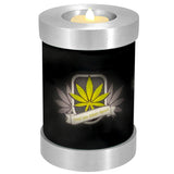 Until We Meet Again Marijuana Candle Cremation Urn - Engraving Available - LED Candle Included