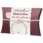 Pink Urchin Sea Shells & Starfish Rose Peaceful Pillow® Water Burial Cremation Urn - Biodegradable Water Burial At Sea Urn