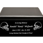 Football Adult or Medium Cremation Urn & LSU Tigers Hover Helmet Décor - Free Engraving