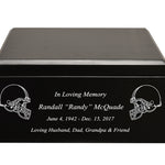 Football Cremation Urn & Indianapolis Colts Hover Helmet Décor