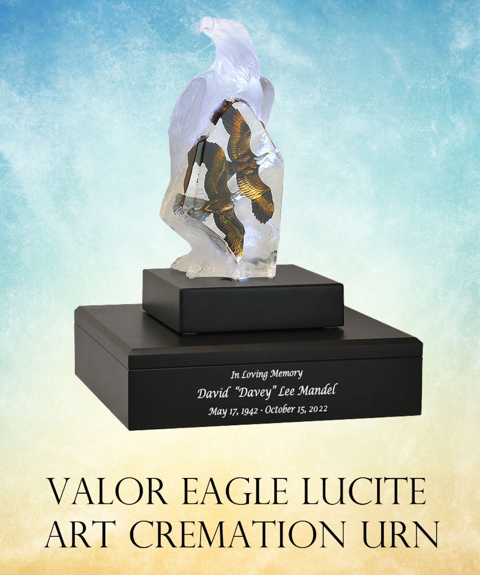 Valor Eagle Lucite Art Cremation Urn