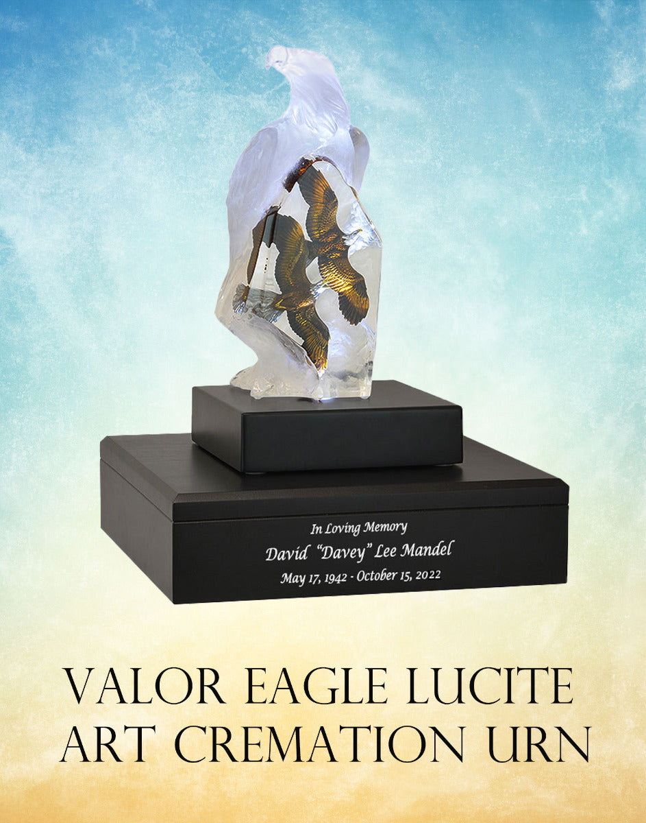 Valor Eagle Lucite Art Cremation Urn