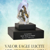 Valor Eagle Lucite Art Cremation Urn