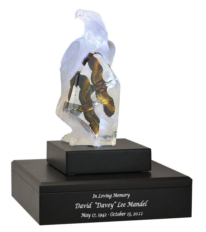 Valor Eagle Lucite Art Cremation Urn