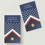 Veteran Flag - Gone But Not Forgotten Memorial Cards - Funeral  Cards - Celebration of Life Cards