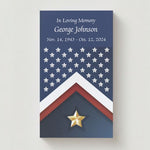Veteran Flag - Gone But Not Forgotten Memorial Cards - Funeral  Cards - Celebration of Life Cards