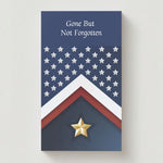 Veteran Flag - Gone But Not Forgotten Memorial Cards - Funeral  Cards - Celebration of Life Cards