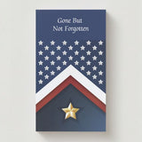 Veteran Flag - Gone But Not Forgotten Memorial Cards - Funeral  Cards - Celebration of Life Cards