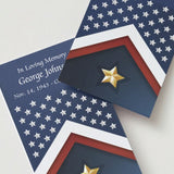Veteran Flag - Gone But Not Forgotten Memorial Cards - Funeral  Cards - Celebration of Life Cards