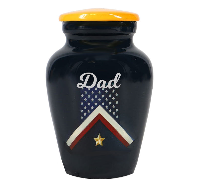 Veteran Flag Mini Urn - Love Charms® Option 