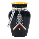 Veteran Flag Mini Urn - Love Charms® Option 