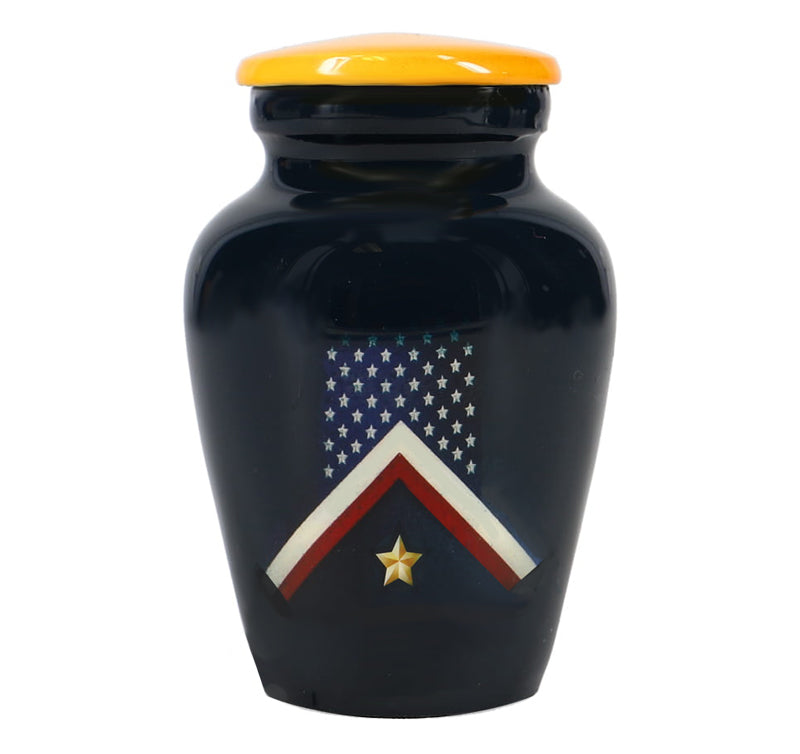 Veteran Flag Mini Urn - Love Charms® Option 