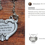 Heart Medallion Urn Name Plate - Birth & Passing Stone Option