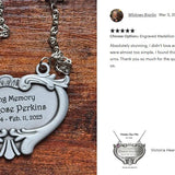 Heart Medallion Urn Name Plate - Birth & Passing Stone Option