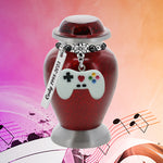 Video Game Controller Red Mini Urn - Love Charms® Option