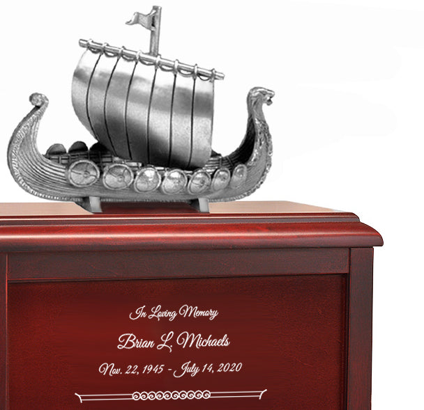 Viking Ship Adult Redwood Adult or Medium Urn