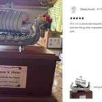 Viking Ship Medium Cremation Urn - Free Engraving
