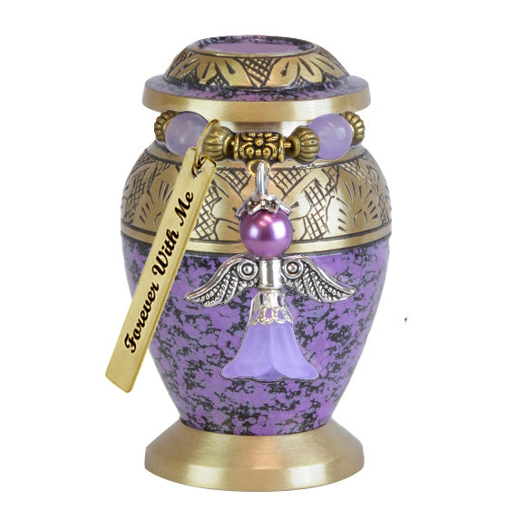 Violet Garden Keepsake Urn - Love Charms™ Option
