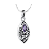 Purple Crystal Teardrop Ash Jewelry Urn - Love Charms Option