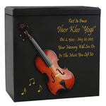 Violin or Fiddle Braille Cremation Urn