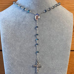 Virgin Mary Antiqued Rosary Necklace Urn