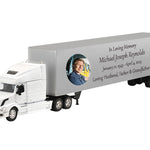 Trailer Cremation Urn & Volvo VN-780 White Truck Décor