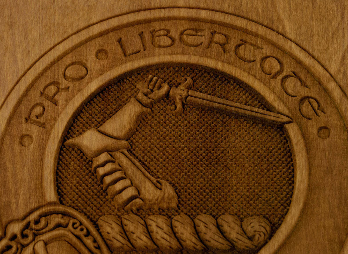 Custom Engraved Wallace Family Badge Urn