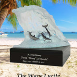 The Wave Lucite Art Cremation Urn