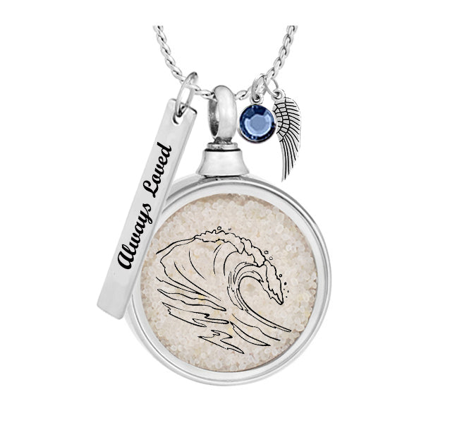 Ocean Wave View Ashes Urn - Love Charms® Option