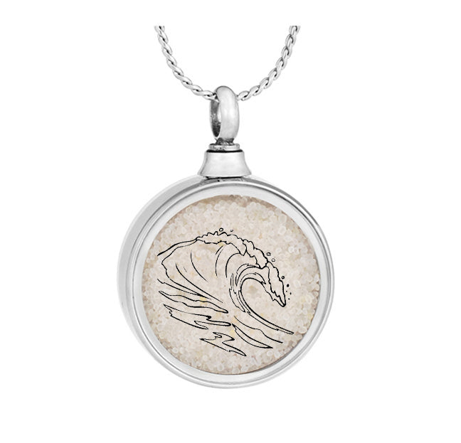 Ocean Wave View Ashes Urn - Love Charms® Option
