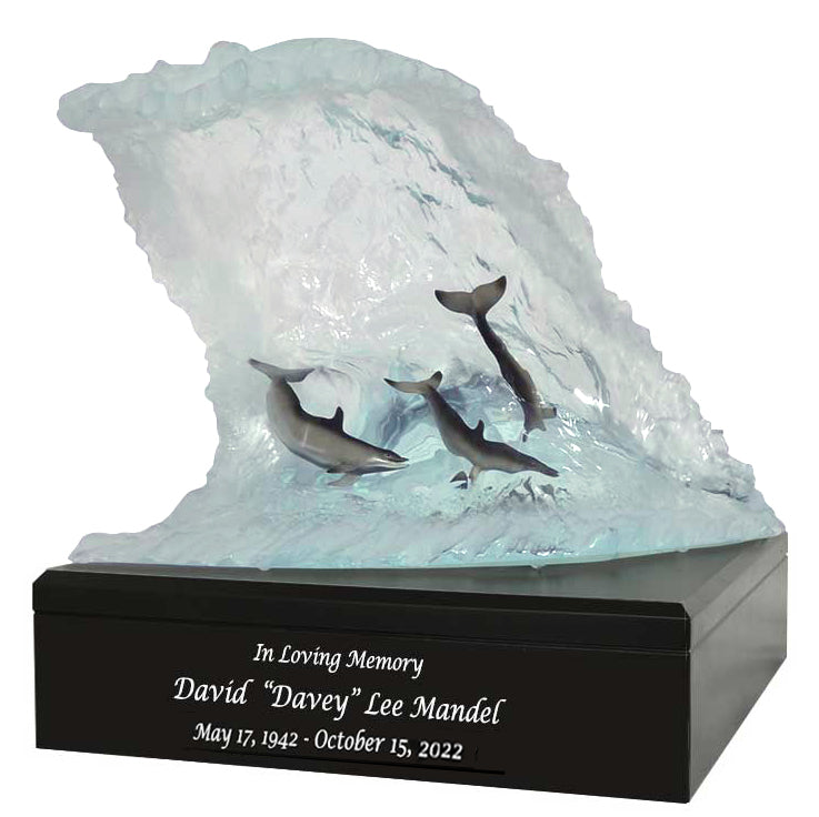 The Wave Lucite Art Cremation Urn