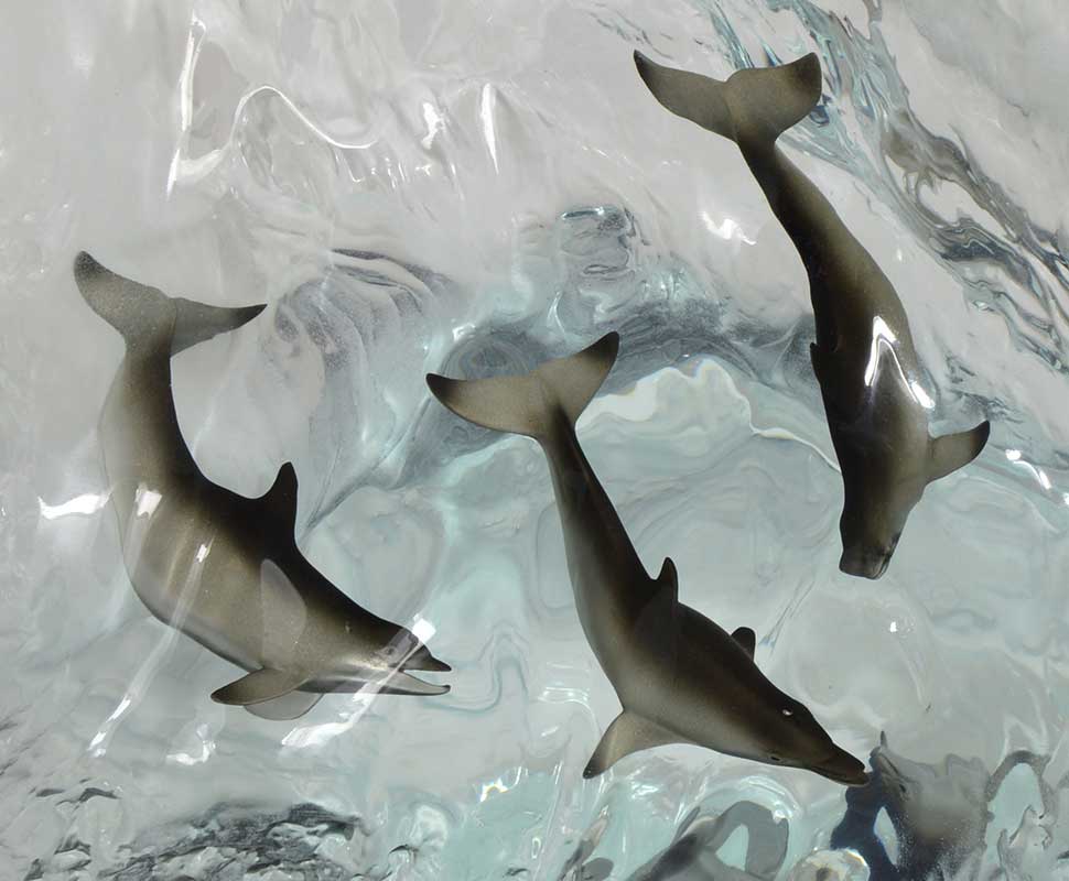 The Wave Lucite Art Cremation Urn