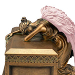 Weeping Angel Photo Pet Cremation Urn - Custom Wings & Gold Engraving - Beautiful Mourning Angel